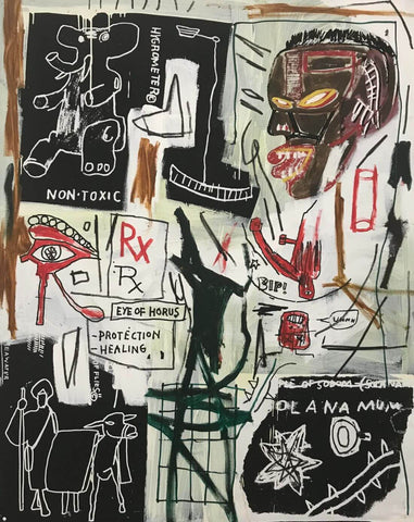 Melting Point Of Ice - Jean-Michel Basquiat - Neo Expressionist Painting by Jean-Michel Basquiat