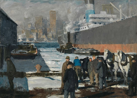 Men of the Docks - George Bellows 1912 - London Photo and Painting Collection - Life Size Posters