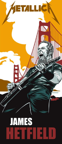 Metallica - James Hetfield - Rock Art Poster - Canvas Prints