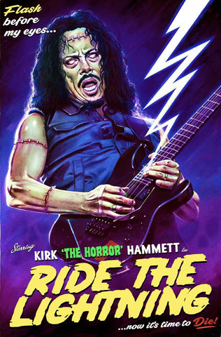 Metallica - Kirk Hammett - Ride The Lightning - Rock and Metal Music Concert Poster - Canvas Prints
