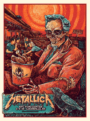 Metallica - Live In Concert Louisville 2019 - Rock and Metal Music Concert Poster by Tallenge Store