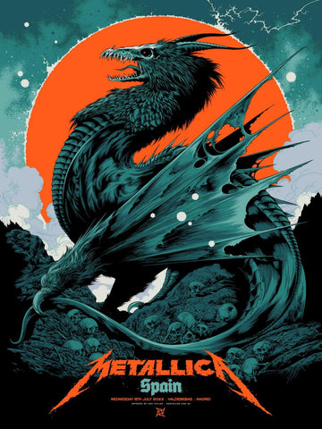 Metallica - Spain Concert 2022 - Rock and Metal Music Concert Poster by Tallenge Store