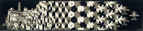 Metamorphose I - M C Escher - Framed Prints