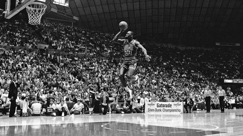 Michael Jordan - 1987 Dunk - Basketball Greats - Spirit Of Sports by Kimberli Verdun