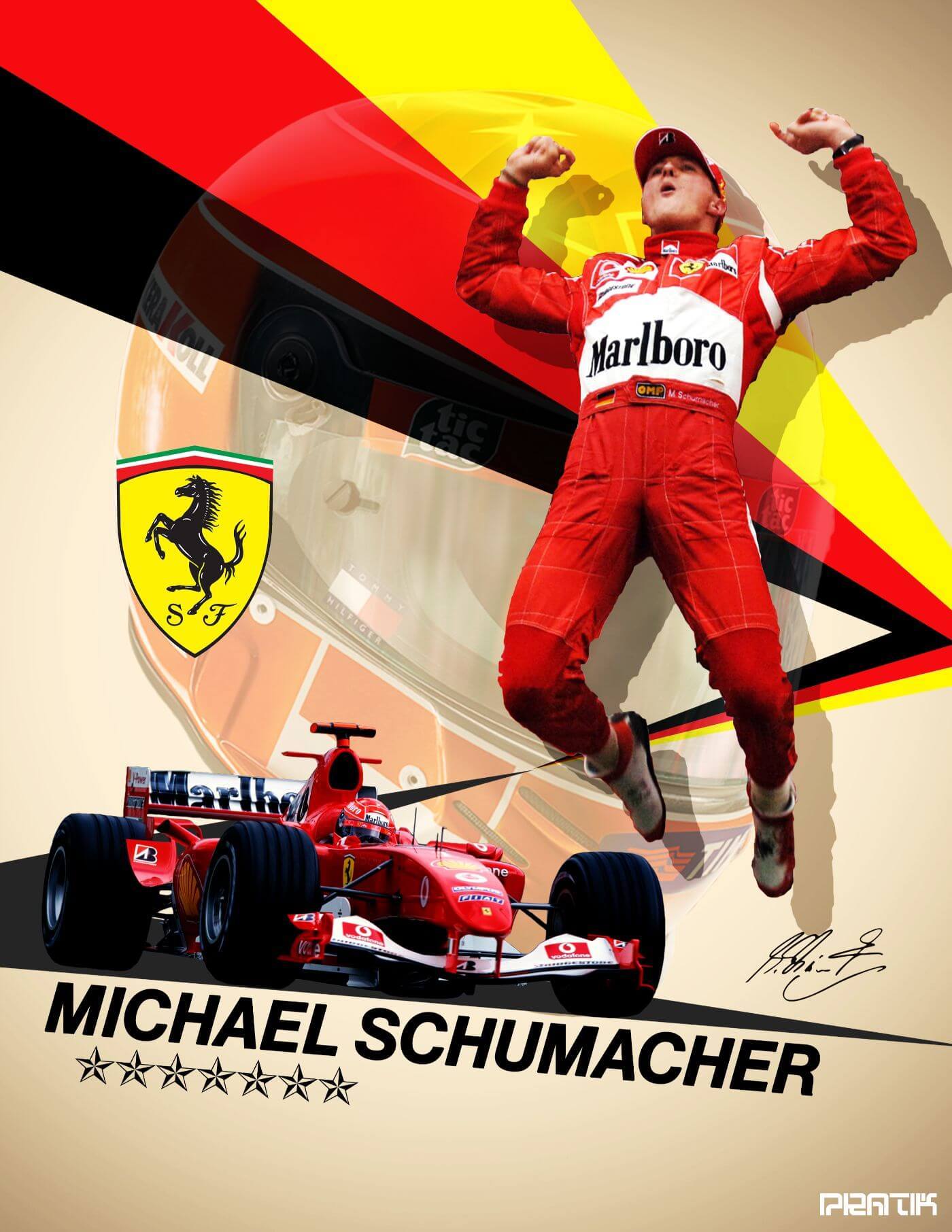 Michael Schumacher - F1 Racing Champion - Large Art Prints by Joel ...