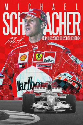Michael Schumacher Poster by Joel Jerry