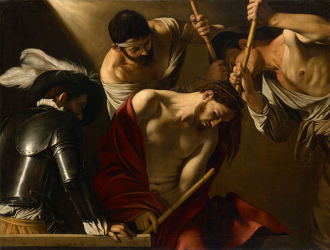 The Crowning with Thorns - Caravaggio by Caravaggio