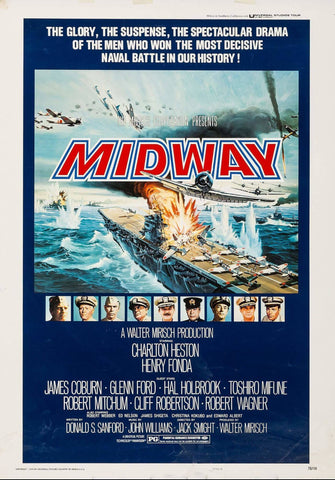 Midway - Charlton Heston - Henry Fonda - Hollywood WWII War Classics Original Movie Poster - Posters by Kaiden Thompson