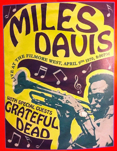 Miles Davis Jazz Concert Poster - 1970 Fillmore East - Large Art Prints