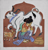 Milking The Cow - Haripura Posters Collection - Nandalal Bose - Bengal School Painting - Large Art Prints