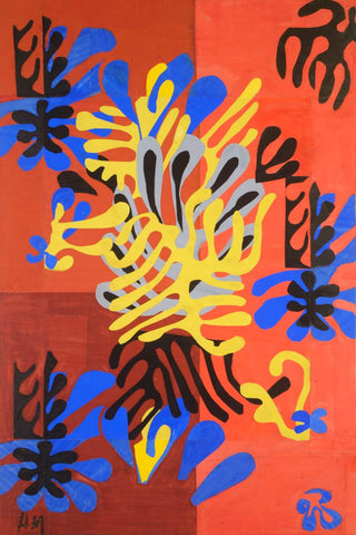 Mimosa - Henri Matisse - Cutouts Lithograph Masterpiece Art Print - Canvas Prints