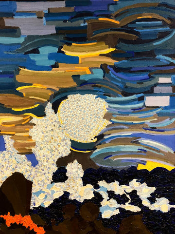 Mischief Wave - Lynne Drexler - Abstract Painitng by Lynne Drexler