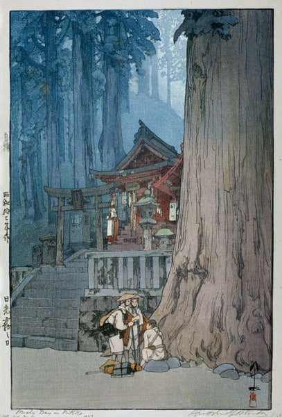 Misty Day In Nikko - Yoshida Hiroshi - Ukiyo-e Woodblock Print Japanese Art Print - Large Art Prints