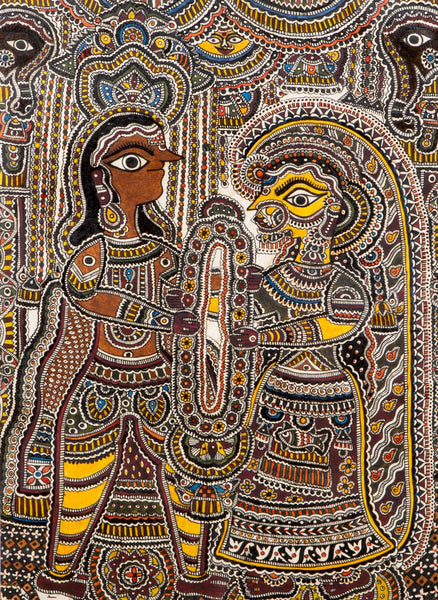 Mithila Art - Ram Sita Jai Mala - Framed Prints