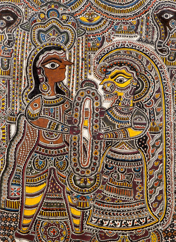 Mithila Art - Ram Sita Jai Mala - Life Size Posters by Sina Irani