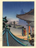 Mitsui Temple At Night ????? - Tsuchiya Koitsu - Japanese Ukiyo-e Woodblock Print Art Painting - Canvas Prints