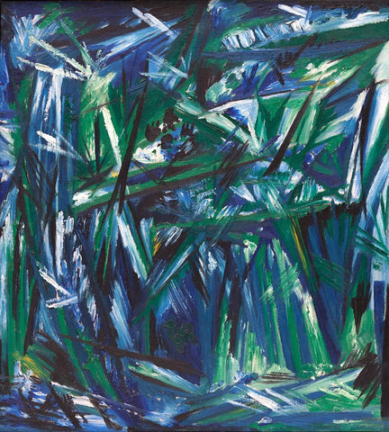 Rayonism, Blue-Green Forest - Framed Prints by Natalia Goncharova
