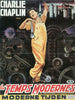 Modern Times (Temps Modernes) - Charlie Chaplin - French Release - Hollwood Movie Poster - Large Art Prints