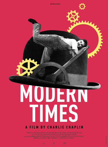 Modern Times (Temps Modernes) - Charlie Chaplin - Hollwood Movie Poster by Terry