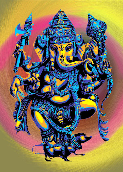 Modern Art - Mangalamurti Mahaganpati - Ganesha Painting Collection - Canvas Prints