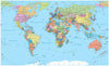 Modern Political Map Of The World - Framed Prints