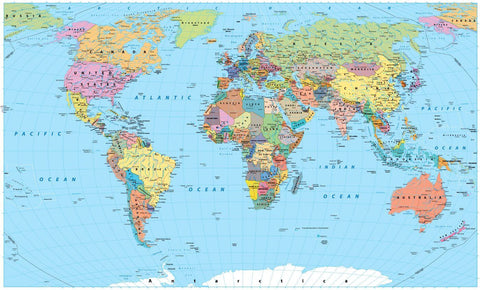 Modern Political Map Of The World - Posters