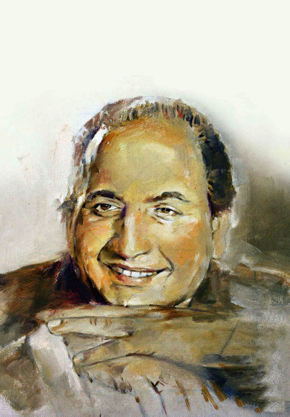 Mohammad Rafi - Legendary Indian Playback Singer - Art Painting Poster 1 - Canvas Prints