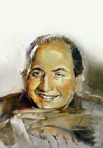 Mohammad Rafi - Legendary Indian Playback Singer - Art Painting Poster 1 - Canvas Prints by Anika