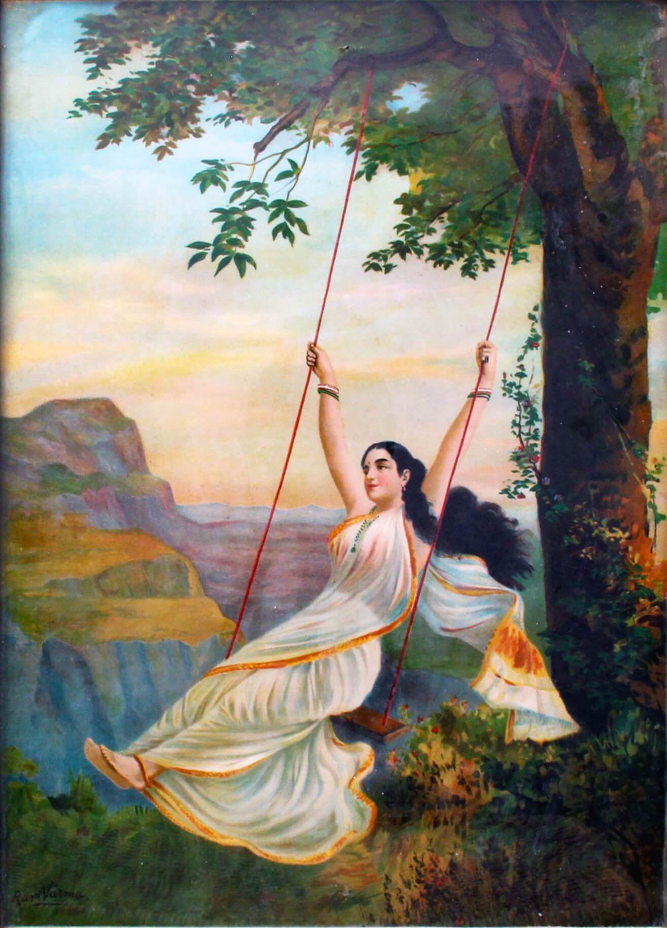 Mohini - Temptress - Raja Ravi Varma Oleograph Print - Indian Masters ...