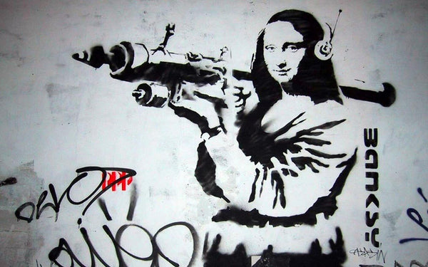 Mona Lisa Bazooka - Banksy - Framed Prints