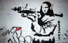 Mona Lisa Bazooka - Banksy - Canvas Prints