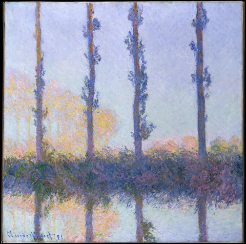 The Four Trees by Claude Monet 