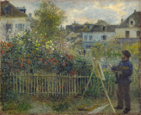 Monet Painting in his Garden at Argenteuil - Framed Prints