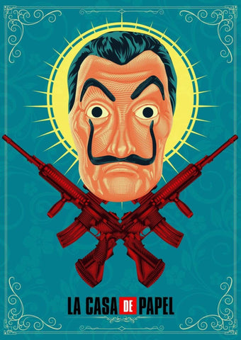 Money Heist - Dali Mask - Netflix TV Show Poster Fan Art - Art Prints