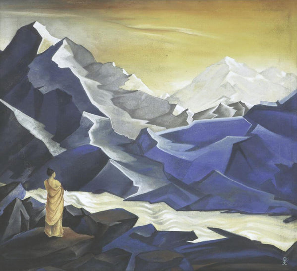 Monk In Himalaya - Nicholas Roerich Painting – Landscape Art - Art Prints