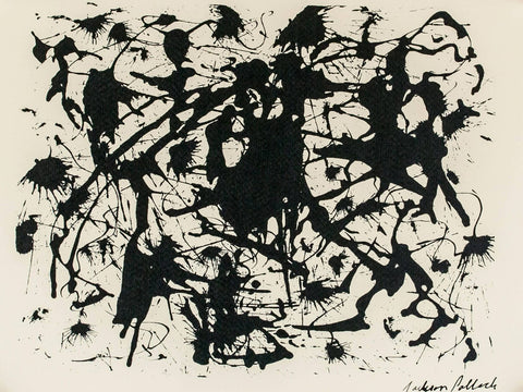 Monochrome Composition - Jackson Pollock - Abstract Expressionism Painting by Jackson Pollock