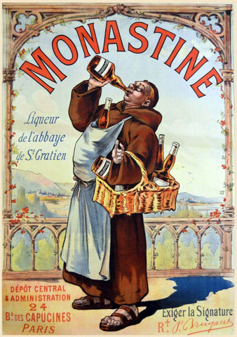 Monstine Biere Vintage Advertising Poster - Home Bar Wall Decor Poster Art Beer Lover Gift - Canvas Prints