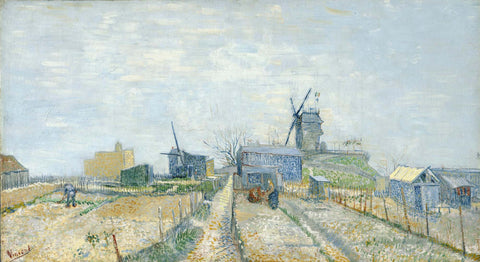 Montmartre Mills and Vegetable Gardens - Large Art Prints by Vincent Van Gogh