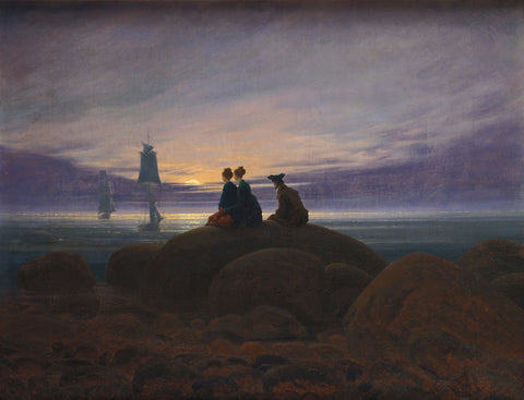 Moonrise over the Sea - Large Art Prints