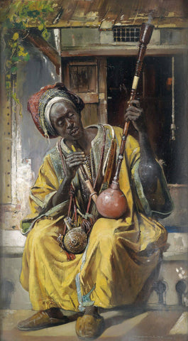 Moroccan Man - Tornai Gyula - Orientist Art Painting - Art Prints