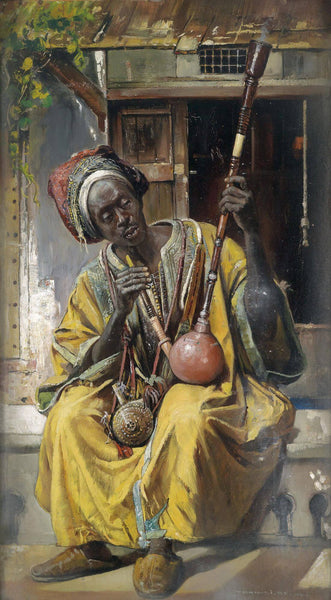 Moroccan Man - Tornai Gyula - Orientist Art Painting - Life Size Posters