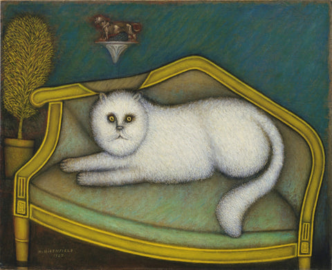 Morris Hirshfield - Angora Cat by Morris Hirshfield