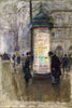 Morris column (La colonne Morris) - Jean Béraud Painting - Canvas Prints