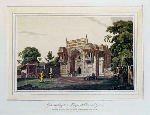 Mosque At Chunar Garh - William and  Thomas Daniell - Vintage Orientalist Painting of India by Thomas Daniell