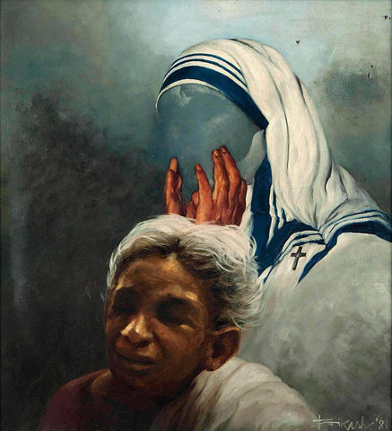 Mother - Bikas Bhattacharji - Indian Contemporary Art Painting - Posters