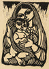 Mother And Child - Chitt0prosad Bhattacharya - Bengal School Art - Indian Painting - Life Size Posters