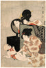 Mother And Child - Kitagawa Utamaro - Japanese Edo period Ukiyo-e Woodblock Print Art Painting - Framed Prints