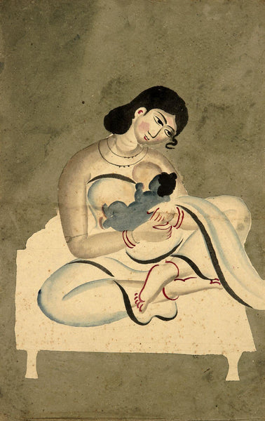 Mother And Child - Nandalal Bose - Bengal School Indian Art Painting - Canvas Prints