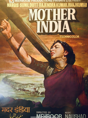 Mother India - Nargis - Bollywood Classic Hindi Movie Poster by Tallenge Store