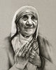 Mother Teresa - Pencil Sketch Painting - Canvas Prints